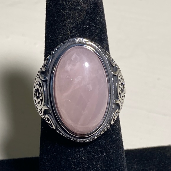 Bali Style Rose Quartz Sz. 6 Ring - Picture 2 of 7